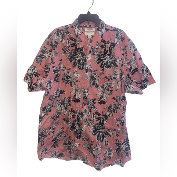 Goodthreads men’s pink floral Hawaiian button down XXXLT NWT - Picture 5 of 8